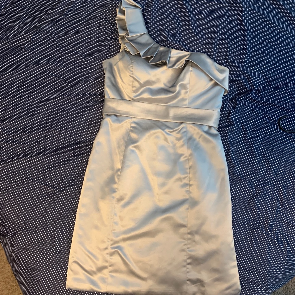 Silver/grey off shoulder dress
